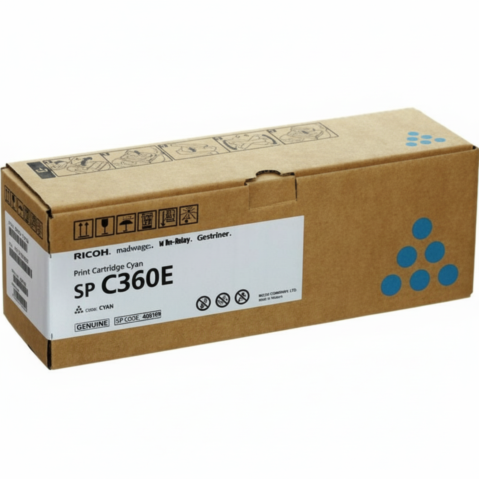 Toner Oryginalny Ricoh C360E (408189) (Błękitny)