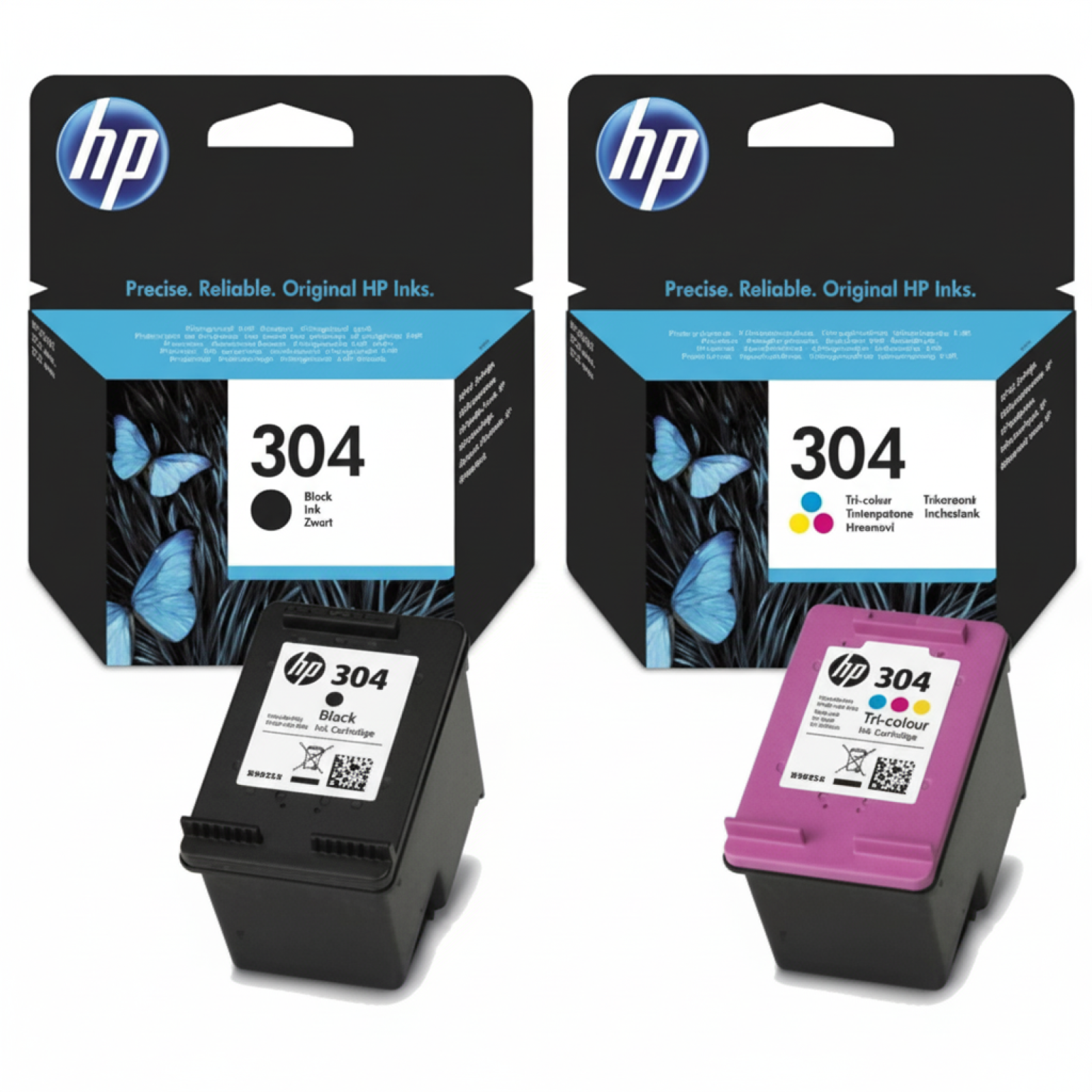 Tusze Oryginalne HP 304 BK + 304 C (3JB05AE) (komplet)