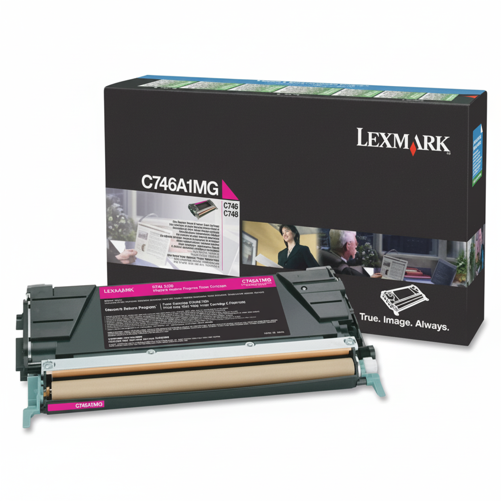 Toner Oryginalny Lexmark C746 M (C746A1MG) (Purpurowy)