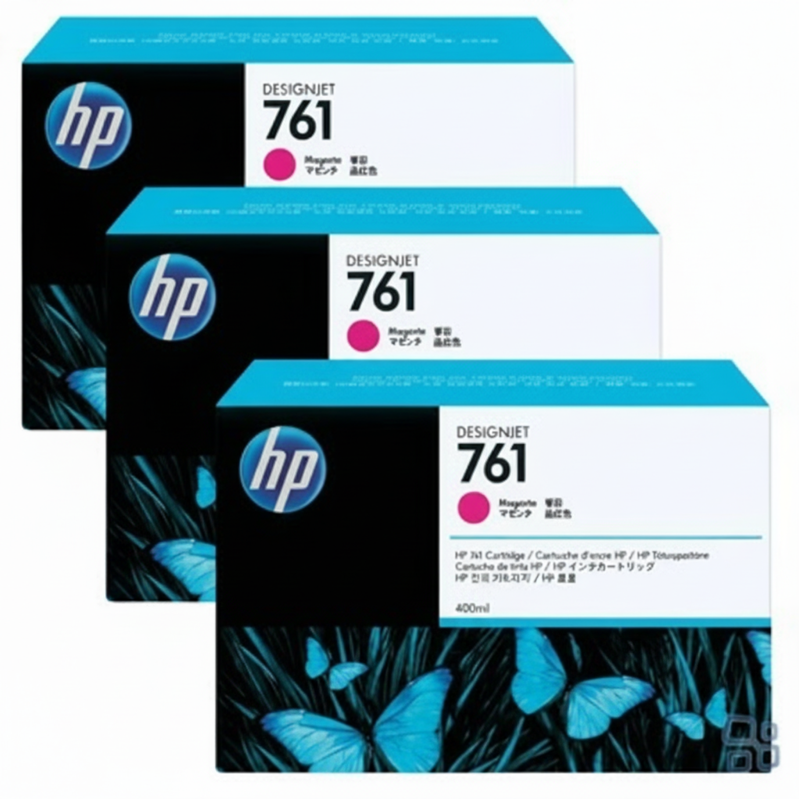 Tusze Oryginalne HP 761 (CR271A) (Purpurowe) (trójpak)
