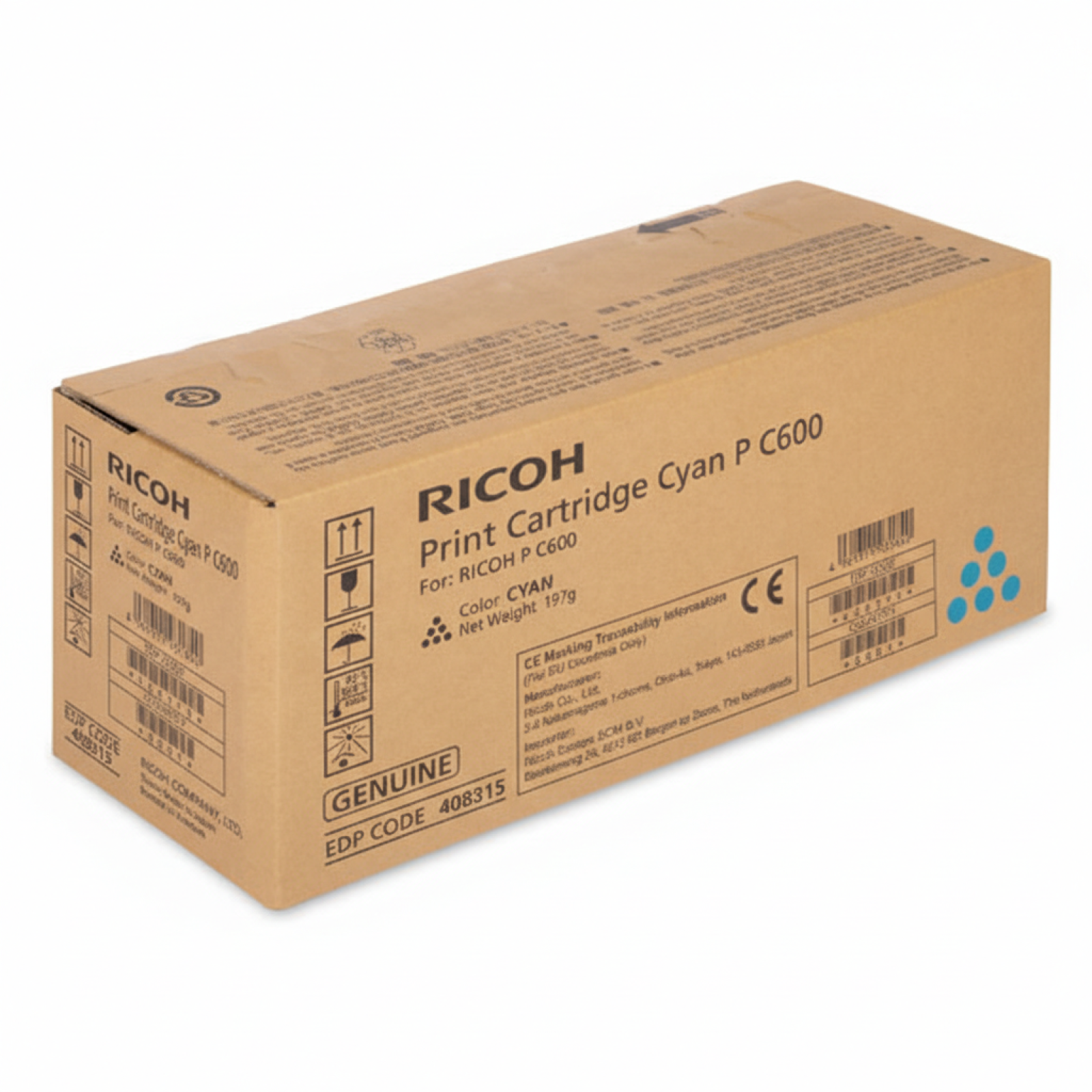 Toner Oryginalny Ricoh C600 (408315) (Błękitny)