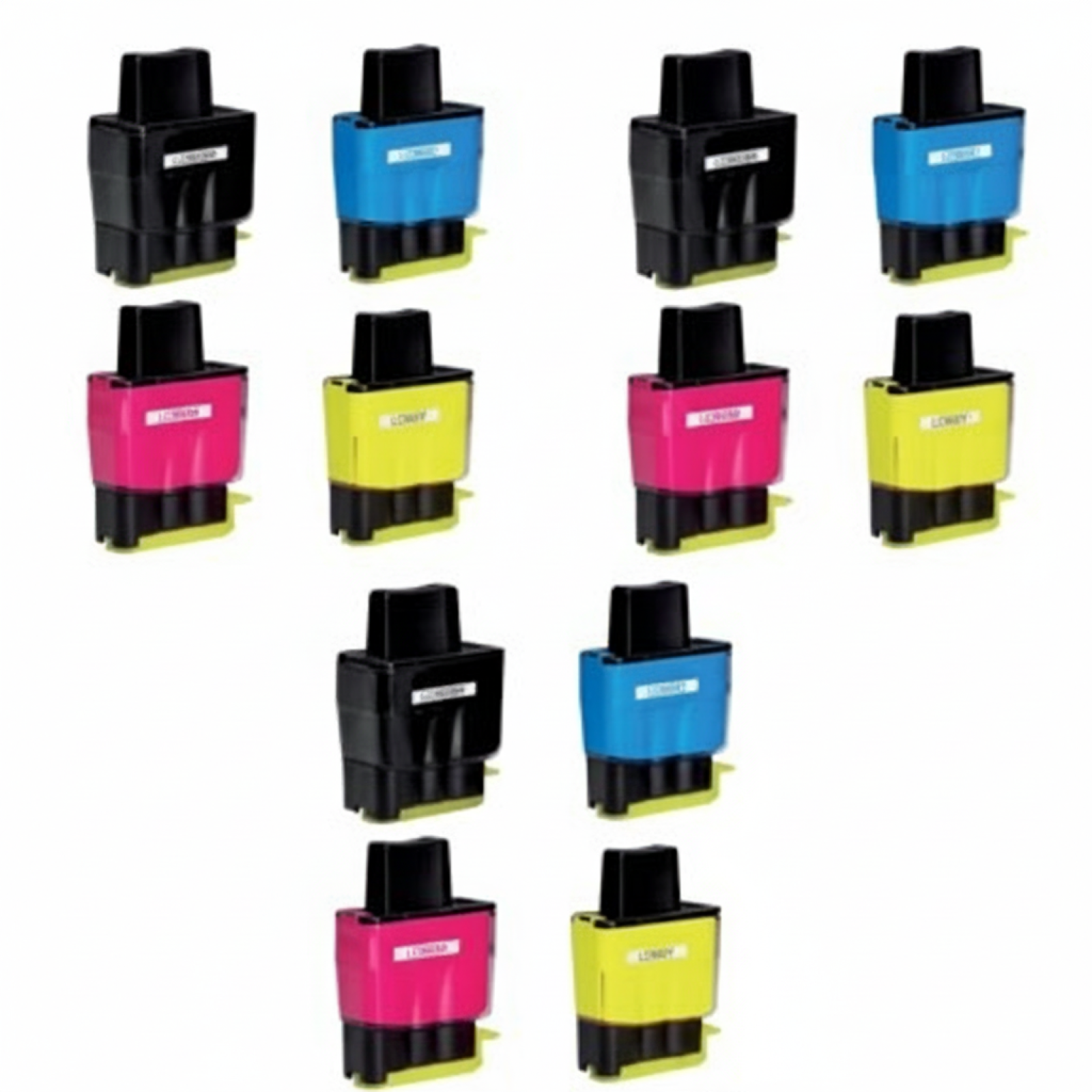 3x Tusze Zamienniki LC-900 CMYK do Brother (LC900VALBP) (komplet)