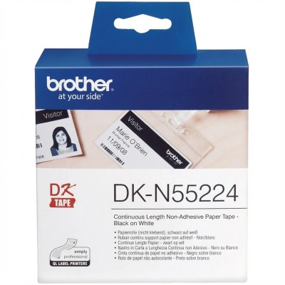 Etykiety Oryginalne Brother DK-N55224 (DKN55224) (Biały) (54 mm, 30,48 m, Biała)