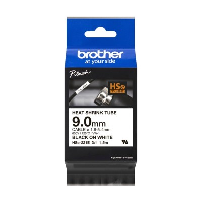 Rurka Termokurczliwa Oryginalna Brother HSe-221 (HSe-221) (Biały) (9 mm, 1,5 m)
