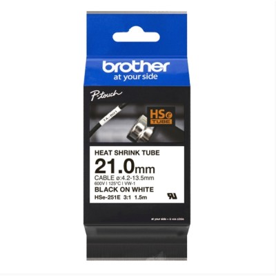 Rurka Termokurczliwa Oryginalna Brother Hse-251E (Hse-251E) (Biały) (21 mm, 1,5 m, Biała)