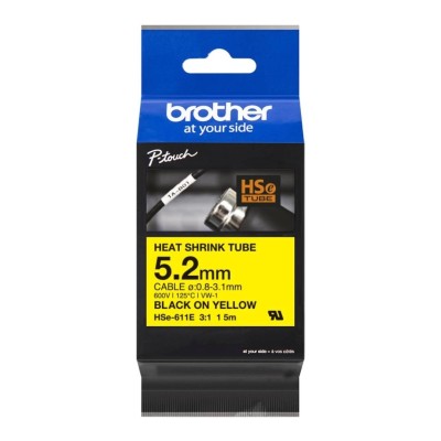 Rurka Termokurczliwa Oryginalna Brother HSe-611 (HSe-611) (Żółty) (5,2 mm, 1,5 m)