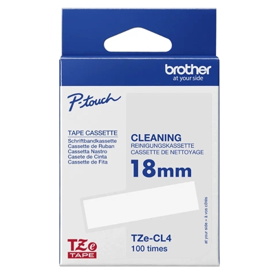 Taśma Czyszcząca Oryginalna Brother TZe-CL4 (TZe-CL4) (Biały) (18 mm)