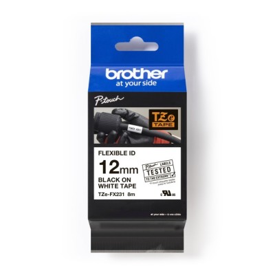 Taśma Flexi Oryginalna Brother TZe-FX231 (TZe-FX231) (Biały) (12 mm, 8 m, Biała)