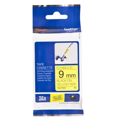 Taśma Flexi Oryginalna Brother TZe-FX621 (TZe-FX621) (Żółty) (9 mm, 8 m)