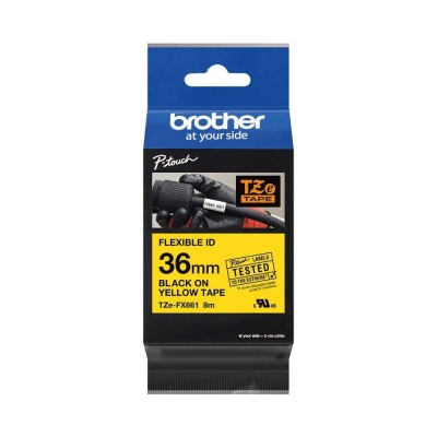 Taśma Flexi Oryginalna Brother TZe-FX661 (TZe-FX661) (Żółty) (36 mm, 8 m, Żółta)