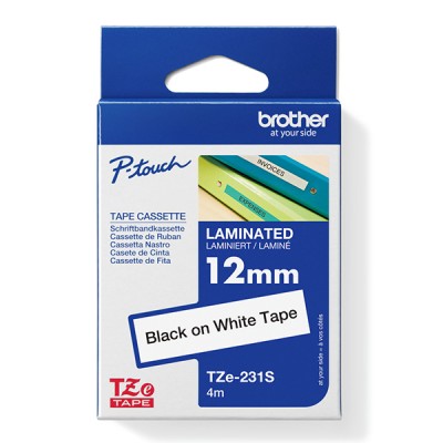 Taśma Oryginalna Brother TZe-231S (TZe-231S) (Biały) (12 mm, 4 m, Biała)
