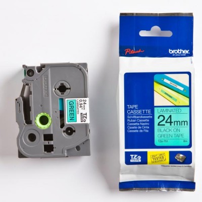 Taśma Oryginalna Brother TZe-751 (TZe751) (Zielony) (24 mm, 8 m, Zielona)