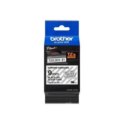 Taśma Oryginalna Brother TZe-S121 (TZe-S121) (Przezroczysty) (9 mm, 8 m, Przezroczysta)