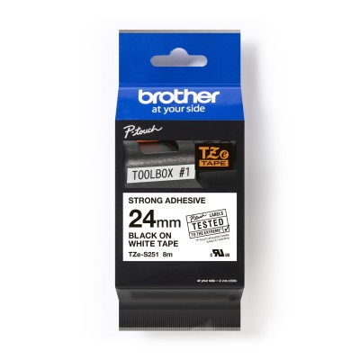 Taśma Oryginalna Brother TZe-S251 (TZe-S251) (Biały) (24 mm, 8 m, Biała)