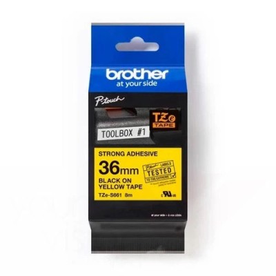 Taśma Oryginalna Brother TZe-S661 (TZe-S661) (Żółty) (36 mm, 8 m, Żółta)