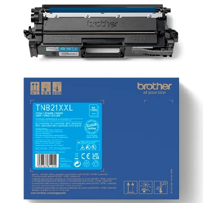 Toner Oryginalny Brother TN-821 XXLC (TN821XXLC) (Błękitny)