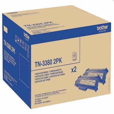 Tonery Oryginalne Brother TN-3380 TWIN (TN3380TWIN) (Czarne) (dwupak)
