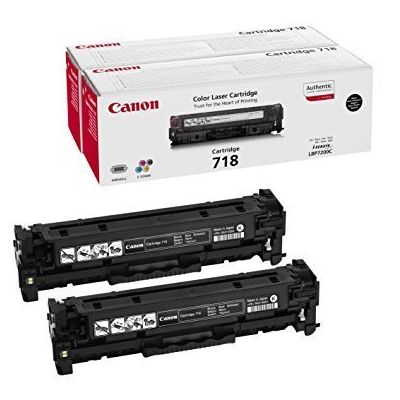 Tonery Oryginalne Canon CRG-718 B (2662B005AA) (Czarne) (dwupak)