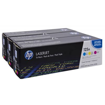 Tonery Oryginalne HP 125A CMY (CF373AM) (trójpak)