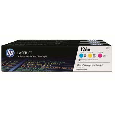Tonery Oryginalne HP 126A CMY (CF341A) (trójpak)