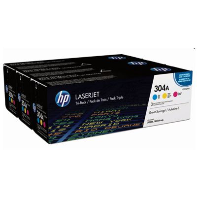 Tonery Oryginalne HP 304A CMY (CF372AM) (trójpak)