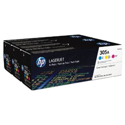 Tonery Oryginalne HP 305A CMY (CF370AM) (trójpak)