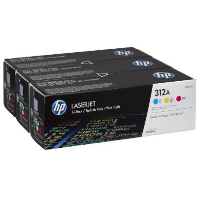 Tonery Oryginalne HP 312A CMY (CF440AM) (trójpak)