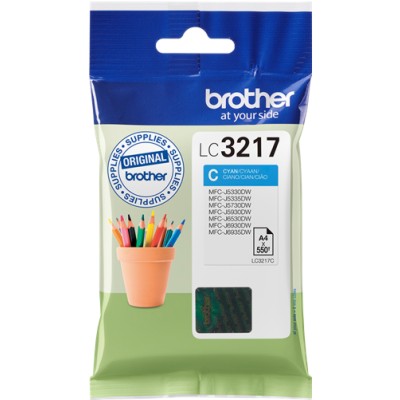 Tusz Oryginalny Brother LC-3217 C (LC-3217C) (Błękitny)