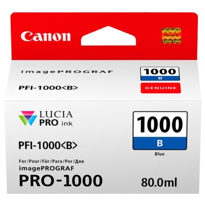 Tusz Oryginalny Canon PFI-1000B (0555C002) (Niebieski)