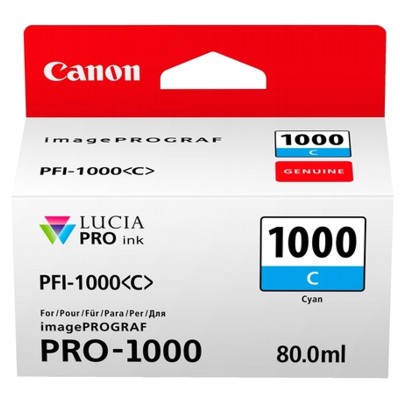 Tusz Oryginalny Canon PFI-1000C (0547C002) (Błękitny)