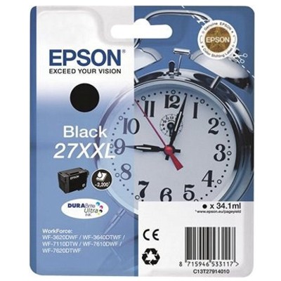 Tusz Oryginalny Epson 27 XXL (C13T27914010) (Czarny)