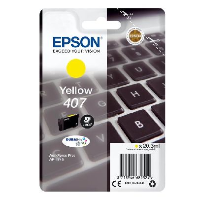 Tusz Oryginalny Epson 407 (T07U4) (Żółty)
