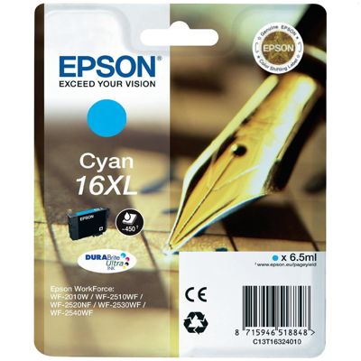 Tusz Oryginalny Epson T1632 (16 XL) (C13T16324010) (Błękitny)