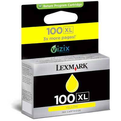 Tusz Oryginalny Lexmark 100 XL Y (014N1071E) (Żółty)