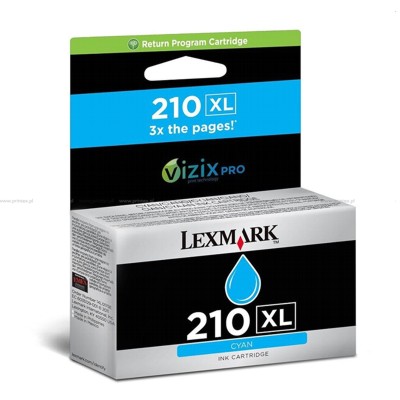 Tusz Oryginalny Lexmark 210 XL (14L0175E) (Błękitny)
