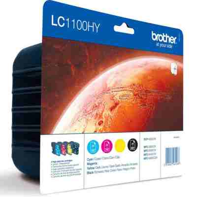 Tusze Oryginalne Brother LC-1100 XL CMYK (LC1100HYVALBP) (komplet)
