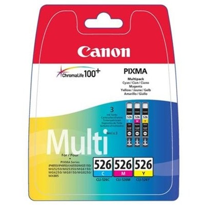 Tusze Oryginalne Canon CLI-526 CMY (4541B006) (trójpak)