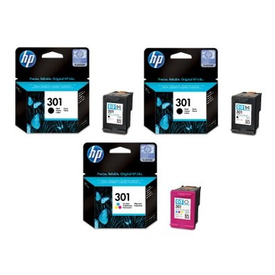 Tusze Oryginalne HP 2x 301 BK + 301 C (E5Y87EE) (komplet)