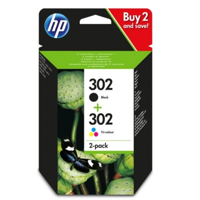 Tusze Oryginalne HP 302 BK + 302 C (X4D37AE) (komplet)