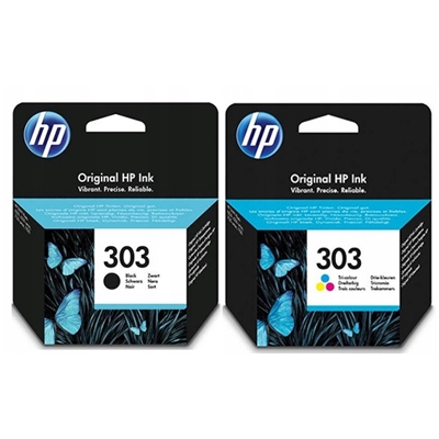 Tusze Oryginalne HP 303 BK + 303 C (Z4B62EE, 3YM92AE) (komplet)