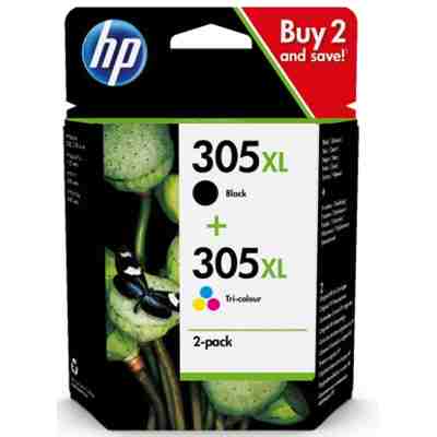 Tusze Oryginalne HP 305 XL BK + 305 XL C (6ZA94AE) (komplet)