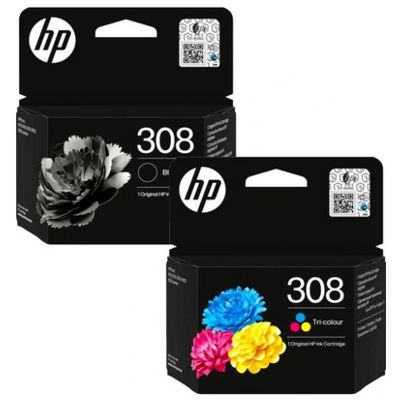 Tusze Oryginalne HP 308 (6L6S6UE) (komplet)