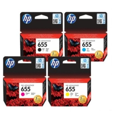 Tusze Oryginalne HP 655 CMYK (CZ112A, CZ111A, CZ110A, CZ109A) (komplet)