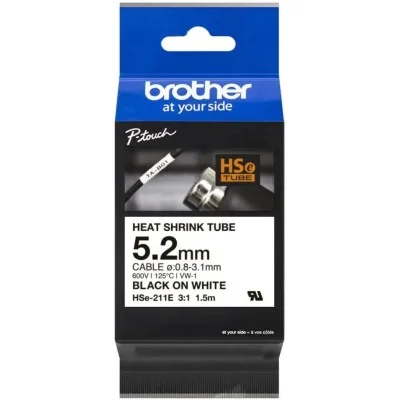 Rurka Termokurczliwa Oryginalna Brother HSe-211 (HSE211) (Biały) (5,2 mm, 1,5 m)