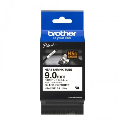 Rurka Termokurczliwa Oryginalna Brother HSe-221 (HSE221e) (Biały) (9 mm, 1,5 m)