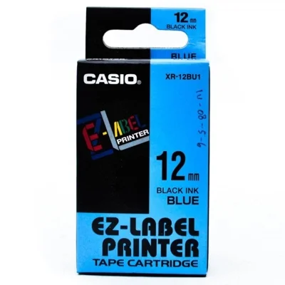Taśma Barwiąca Oryginalna Casio XR-12BU1 (XR12BU1) (Niebieski) (12 mm, 8 m)