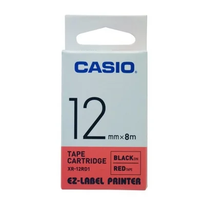Taśma Barwiąca Oryginalna Casio XR-12RD1 (XR12RD1) (Czerwony) (12 mm, 8 m)