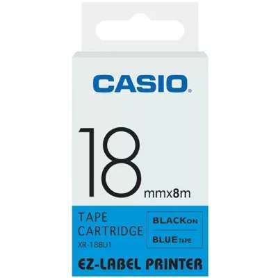 Taśma Barwiąca Oryginalna Casio XR-18BU1 (XR18BU1) (Niebieski) (18 mm, 8 m)