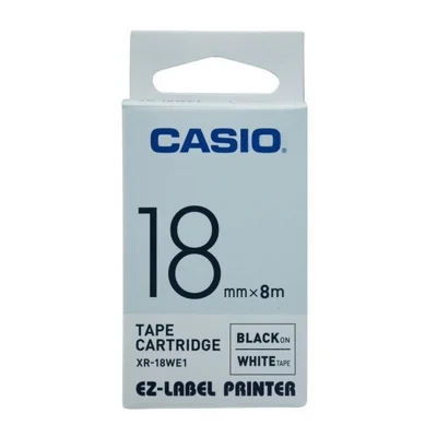 Taśma Barwiąca Oryginalna Casio XR-18WE1 (XR18WE1) (Biały) (18 mm, 8 m)