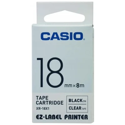 Taśma Barwiąca Oryginalna Casio XR-18X1 (XR18X1) (Przezroczysty) (18 mm, 8 m)